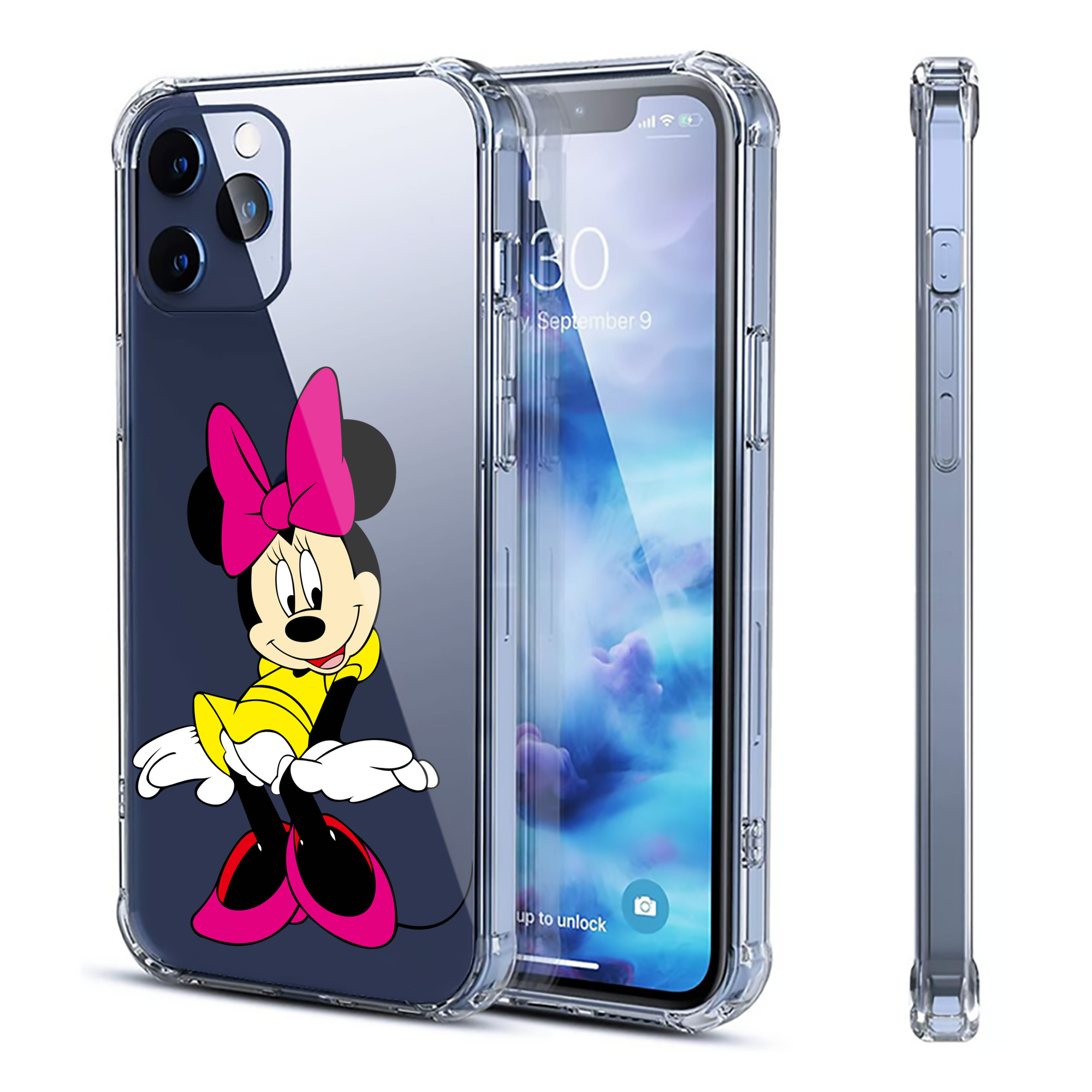 （画像用） ミッキーマウス Mickey Mouse 【iPhone 12シリーズ対応】透明スマホケース（クリアソフトケース）